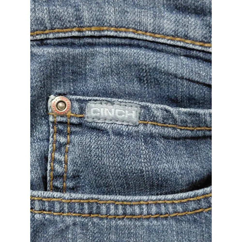 Cinch Jenna Blue Medium Wash Stretch Straight Leg Jeans Women Size 28